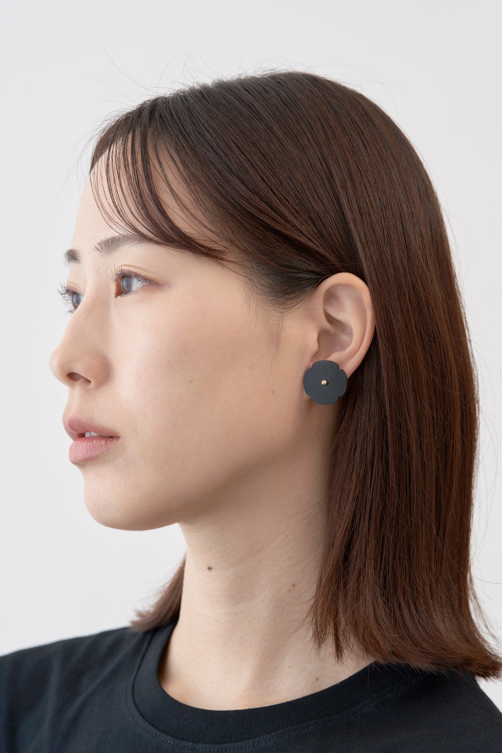Mokko｜Earrings ブラック｜木瓜（もっこう）｜イヤリング・K18ピアス