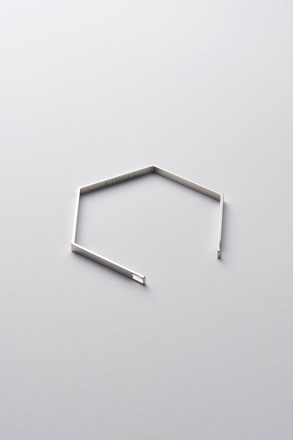 Polygon line | Hexagon（6角形）シルバー | シンプル 真鍮