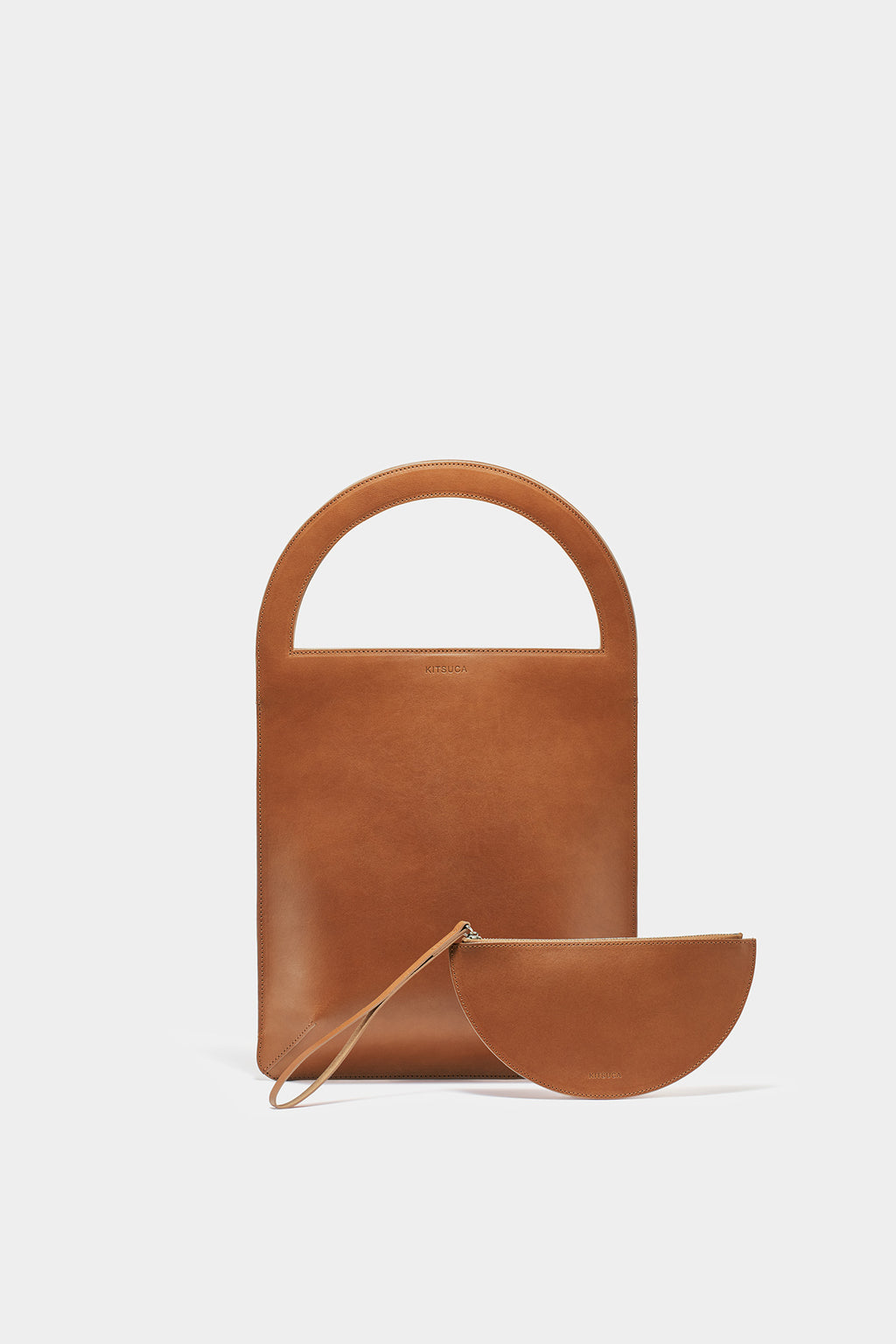 Outline bags Semicircle（半円）| ミニマルレザーハンドバッグ – KITSUCA