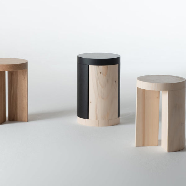 ペンシルスツール 展示品 cylinder-wood-