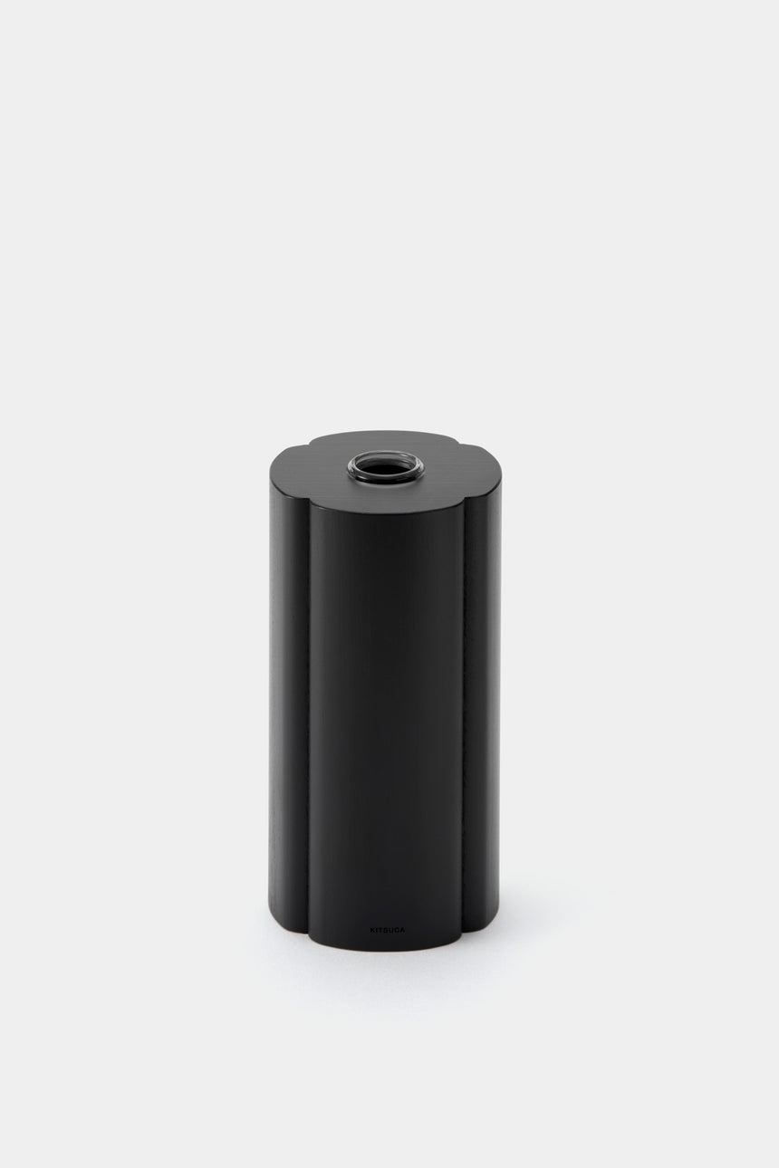 木瓜をモチーフにした木製一輪挿しのブラック